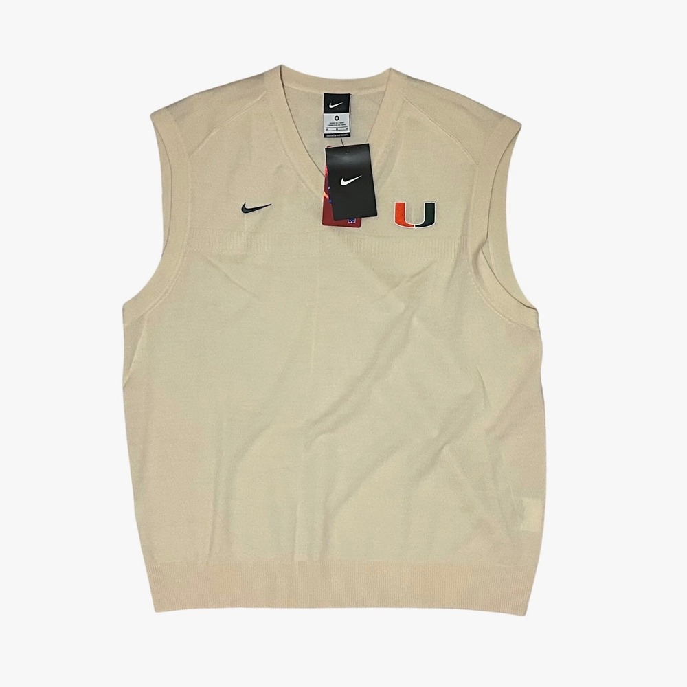 Nike Miami Hurricanes V-neck Sweater Vest Size M